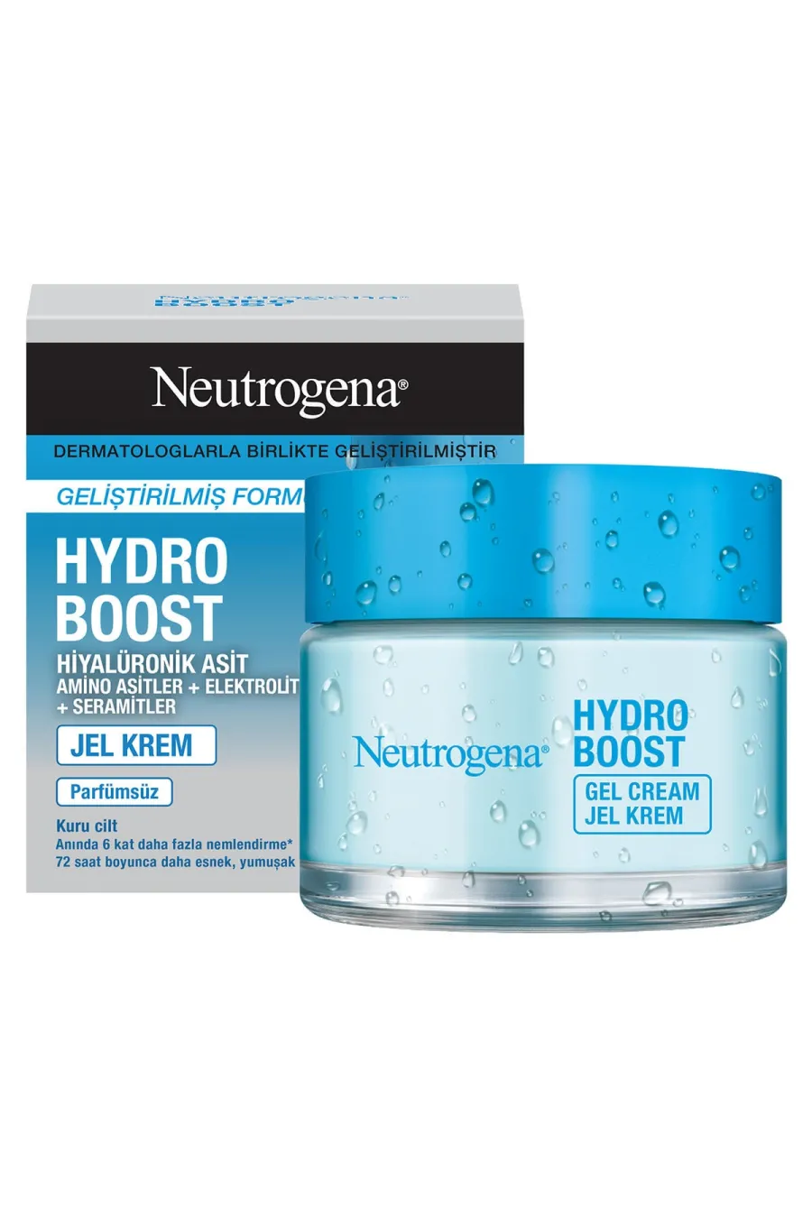 فاقد چربیمناسب برای پوست های خشک و نرمال Hydro Boost jel Krem nemlendirici Kuru Ciltler Gel Cream 50 ml نوتروژینا Neutrogena آبرسان ژل کرم جدید