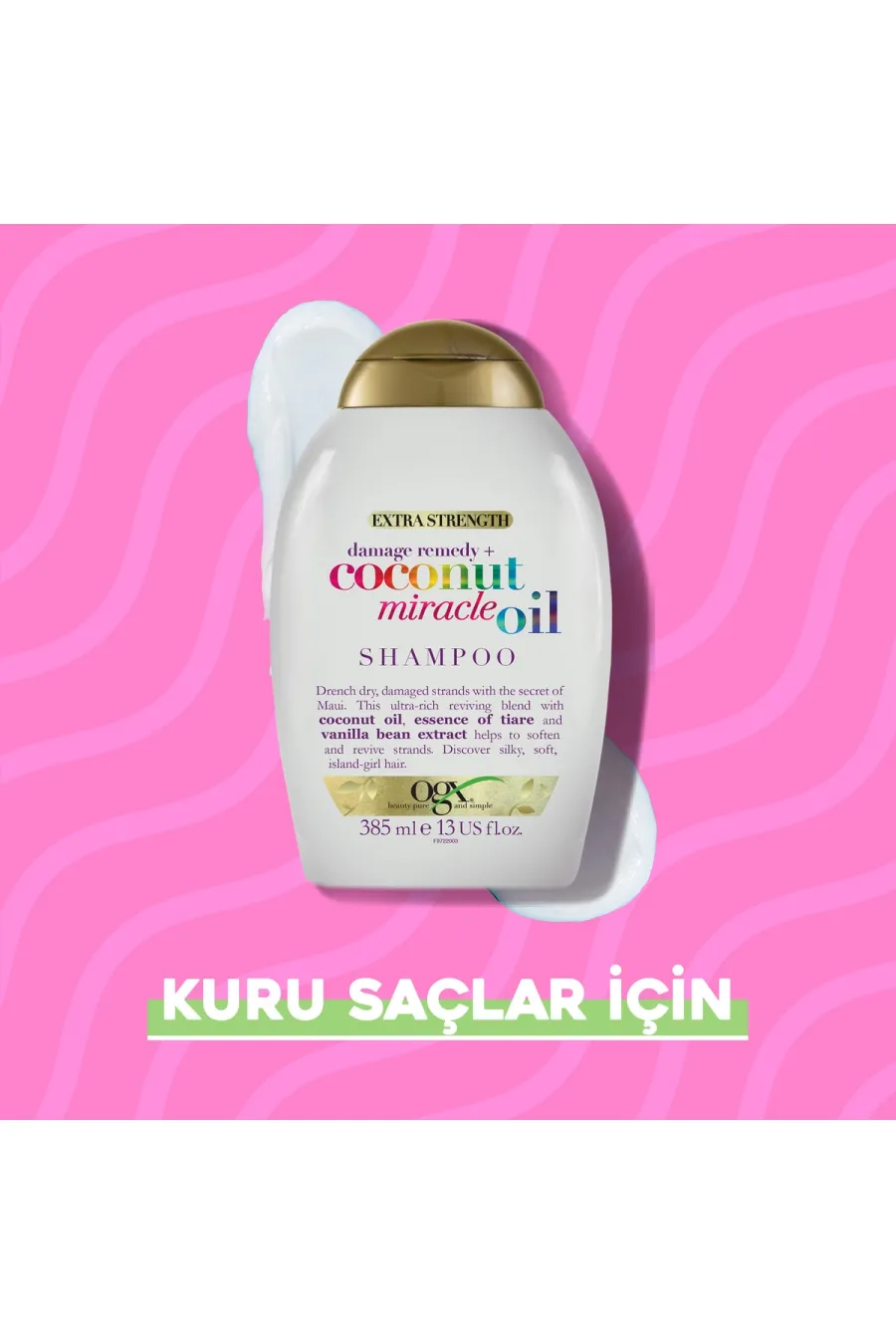 Yıpranma Karşıtı Coconut Miracle Oil Sülfatsız Şampuan 385 ml او جی ایکس Ogx شامپو بدون سولفات