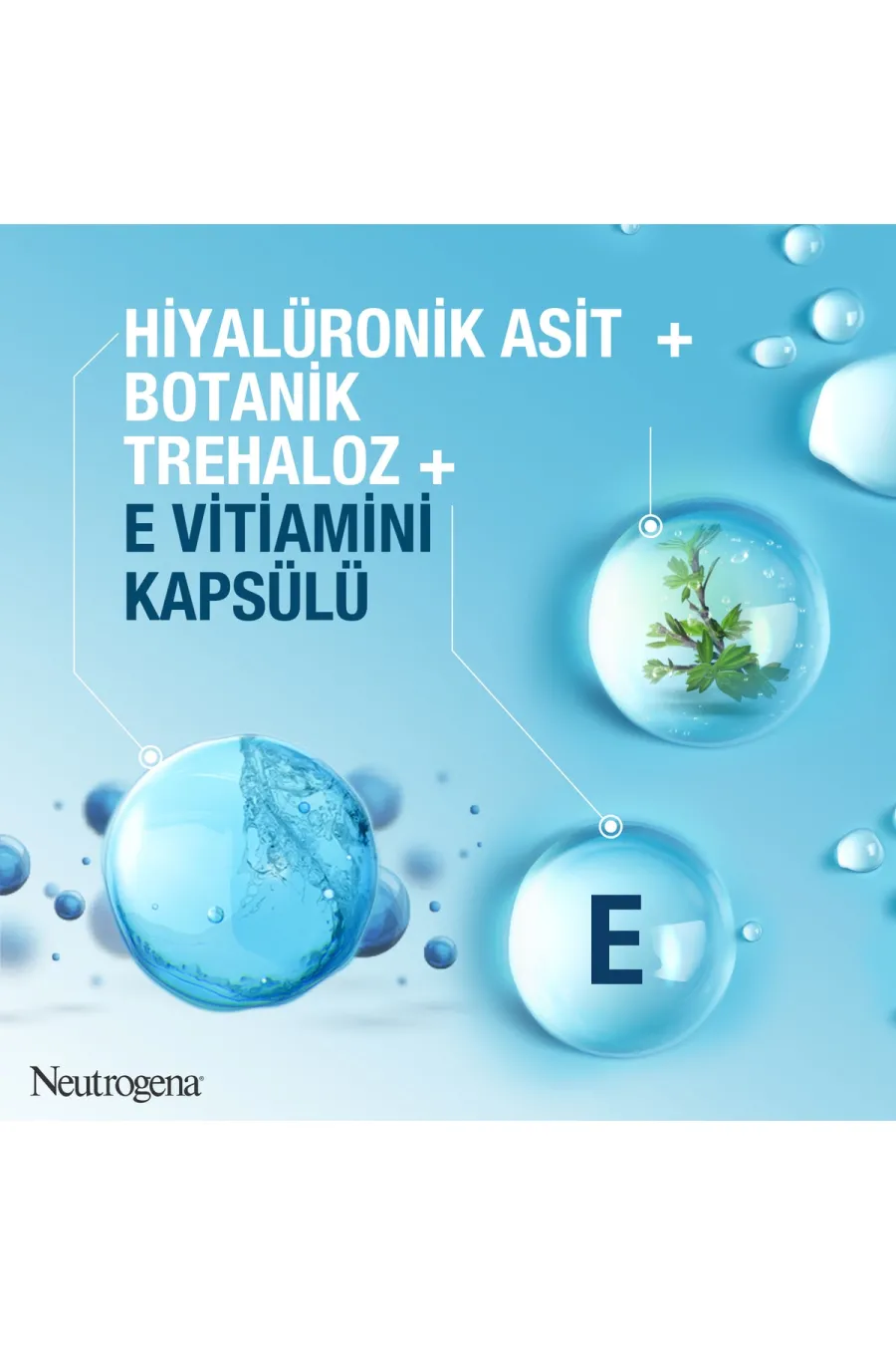 آبرسانی و روشن کننده پوستحاوی هیالورونیک اسید و نیاسینامید و ویتامین E Hydro Boost Canlandırıcı Serum Kapsül 30 ml نوتروژینا Neutrogena سرم آبرسان هیدرو بوست ویتامین E + هیالورونیک اسید