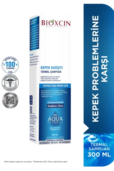 مناسب-برای-همه-نوع-موهادارای-ترکیبات-موثر-برای-مقابله-با-شوره-Aqua-Thermal-Kepek-Karşıtı-Şampuan-300ml-Tüm-Saç-Tipleri-بیوکسین-BIOXCIN-شامپو-ضد-شوره-Aqua-Thermal