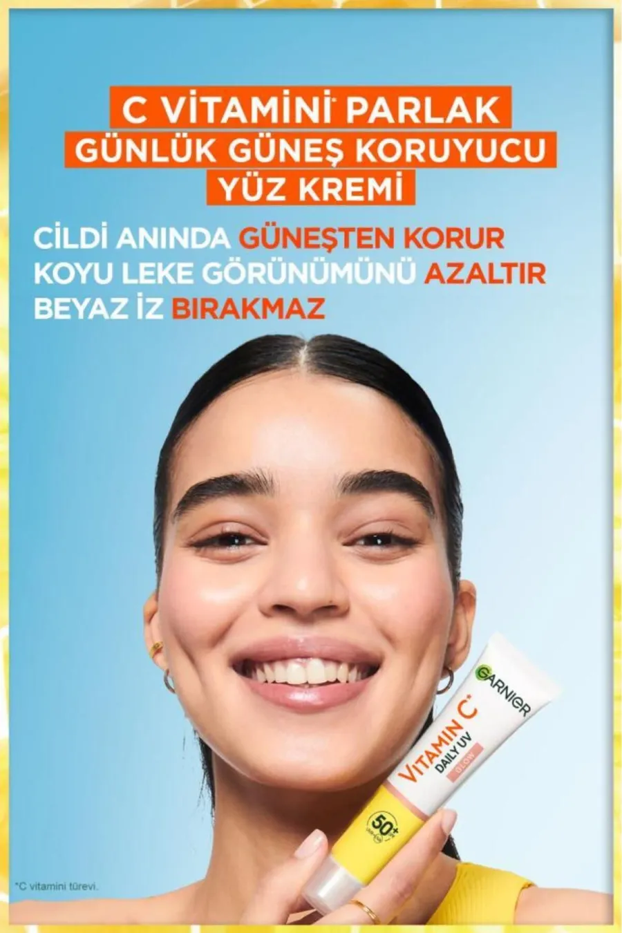 بدون رنگدارای اس پی اف Spf 50 C Vitamini Günlük Uv Korumalı Güneş Yüz Kremi Spf50 Görünmez Doku 40ml گارنیر Garnier ضد آفتاب فلوئیدی ویتامین C