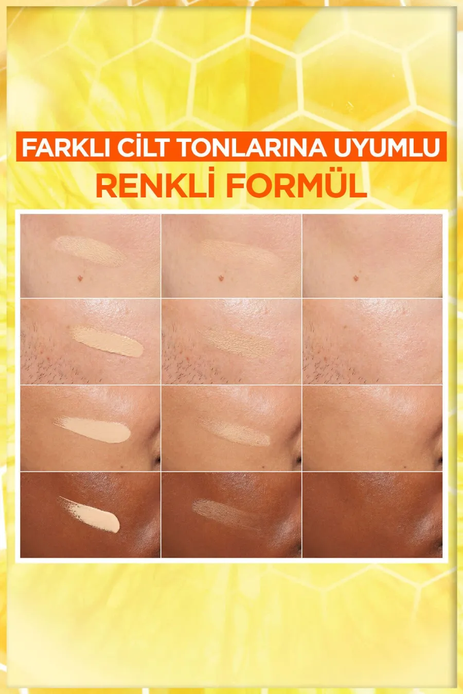 دارای اس پی اف Spf 50دارای بافت سبک و بدون چربی C Vitamini Parlak Günlük Uv Korumalı Güneş Yüz Kremi Spf50 Işıltılı Doku 40ml گارنیر Garnier ضد آفتاب فلوئیدی رنگی ویتامین C