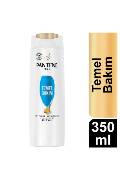 مناسب برای انواع  موهاحاوی پروتئین های مفید برای بازسازی و تقویت موها Temel Bakım Şampuan 350 ml پنتن Pantene شامپو مراقبت از مو