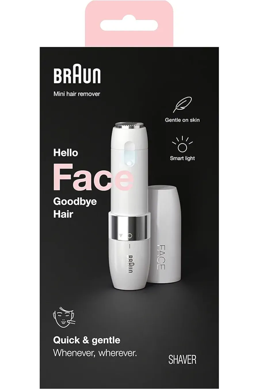 Mini Hair Remover  Electric Facial Hair Removal for Women  Quick & Gentle  Finishing Touch for Upper Lips  Chin & Cheeks  for Easier Makeup Application  Ideal for On The Go  with Smartlight براوون BRAUN موبر صورت