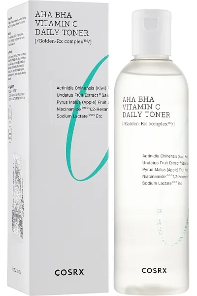 مناسب-برای-استفاده-روزانهحاوی-AHA-+-BHA-+-ویتامین-C-Refresh-ABC-Daily-Toner-(AHA-BHA-Vitamin-C)-کوزارکس-COSRX-تونر-روزانه-روشن-کننده