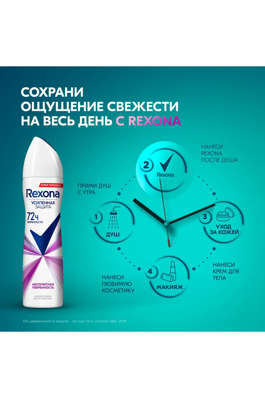 رکسونا Rexona اسپری ضد تعریق ۷۲ ساعته