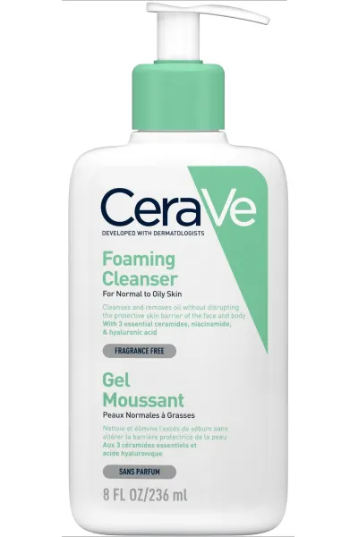 رطوبت-رسان-و-حفظ-رطوبتبدون-ایجاد-حس-خشکی-Foaming-Facial-Cleanser-236-ml-سراوی-CeraVe-فوم-شوینده-پوست-نرمال-تا-چرب