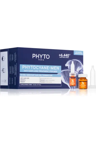 سرم-ضد-ریزش-و-رویش-مجدد-مو-آقایان-فیتودرمان-ریزش-مو-ارثی--Phytocyane-Men-Hair-Loss-Treatment-for-Men-3.5-ml--12-Pack-فیتو-Phyto-سرم-ضد-ریزش-مو-آقایان