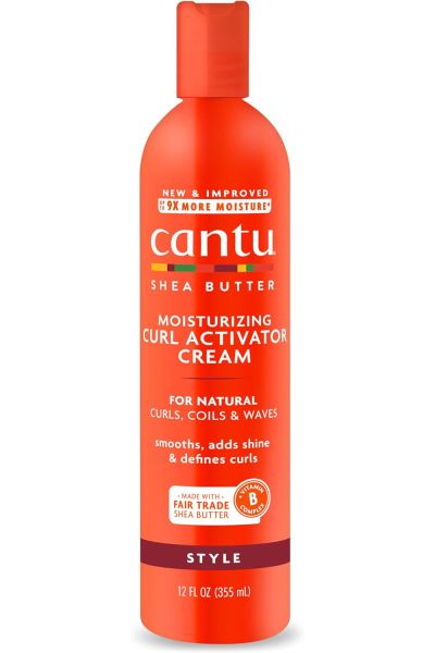 اکتیویتور شی باتر کنتو 
کرم بعد از حمام بدون نیاز به آبکشی Cantu Moisturizing Curl Activator Cream with Shea Butter for Natural Hair  12 fl oz کنتو Cantu کرم مو فعال کننده فر مو شی باتر